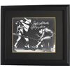 Image 1 : Jake Lamotta Signed B&W Boxing 16X20 Photo Custom Framed Raging Bull (Vs Sugar Ray Robinson Through 