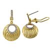 Image 1 : Sterling Silver-GD-CZ Matte Earring