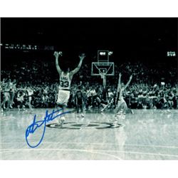 Christian Laettner Signed Duke Blue Devils Horizontal B&W Celebration 8X10 Photo 1992 The Shot Vs Ke