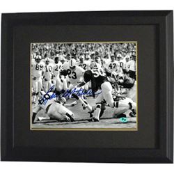 Lydell Mitchell Signed Penn State Nittany Lions 8X10 B&W Photo Custom Framed (White Jersey Horizonta