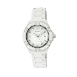 Roberto Bianci Women's Bella Ceramic Watch With Zirconia Studded Bezel-B277WHT
