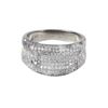 Image 1 : Sterling Silver Micro Pave CZ Curved Ring