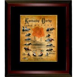 Pleasant Colony Signed Kentucky Derby Champions Churchill Downs Run For The Roses Horse Racing 16X20