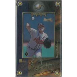 Greg Maddux Unsigned Atlanta Braves 24 Karat Gold Signature Card- LTD