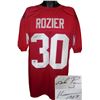 Image 1 : Mike Rozier Signed Nebraska Cornhuskers Red Custom TB Jersey Heisman 1983 XL- JSA Hologram