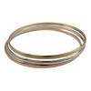 Image 1 : Tri Colored Narrow 3 Piece Brass Bangle Set