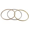 Image 2 : Tri Colored Narrow 3 Piece Brass Bangle Set