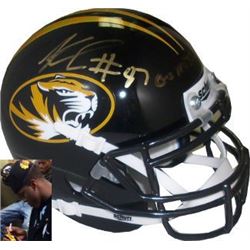 Kony Ealy Signed Missouri Tigers Authentic Schutt Mini Helmet Go Mizzou