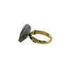 Image 2 : Labradorite(Grey) Semi Precious Stone On Gold Tone Sterling Silver Ring