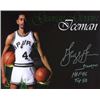 Image 1 : George Gervin Signed San Antonio Spurs 16X20 Photo 3 Insc Iceman, HOF 96, TOP 50 (Collage)