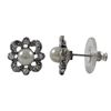 Image 1 : Flower Earrings W/Prl Ctr