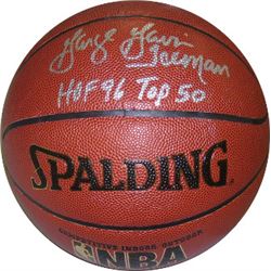 George Gervin Signed Indoor/Outdoor TB Basketball Iceman, HOF 96 & TOP 50 (San Antonio Spurs)