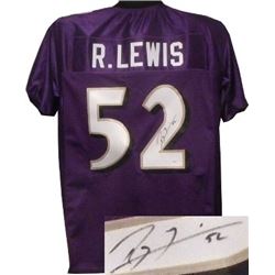 Ray Lewis Signed Baltimore Ravens Purple Prostyle Jersey- JSA Hologram