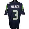Image 1 : Russell Wilson Seattle Seahawks Unsigned Navy Prostyle Jersey XL
