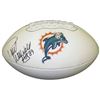 Image 1 : Paul Warfield Signed Miami Dolphins TB Logo Football HOF 83