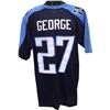 Image 1 : Eddie George Tennessee Titans Unsigned Navy Prostyle Jersey XL