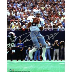 Drew Pearson Signed Dallas Cowboys 8X10 Photo #88 ROH 2011 (White Jersey Vs NY Giants)