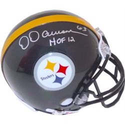 Dermontti Dawson Signed Pittsburgh Steelers Riddell Mini Helmet HOF 12