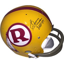 Sonny Jurgensen Signed Washington Redskins Yellow TB Riddell TK Suspension Full Size 2-Bar Helmet HO