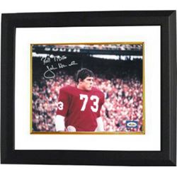 John Hannah Signed Alabama Crimson Tide 8X10 Photo Roll Tide Custom Framed