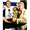 Image 1 : Larry Bird Signed Boston Celtics 8X10 Photo (Trophy With Red Auerbach)