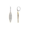Image 1 : SS TWO TONE CUBIC ZIRCONIA LEVERBK EARRINGS (#8000CZ)