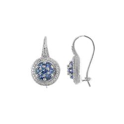 SS TANZANITE / DIAMOND WIREHOOK EARRINGS (#7205SPT)