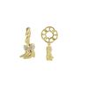 Image 1 : GOLD WHEEL / DIA COWBOY BOOTS DANGLE (#272D)