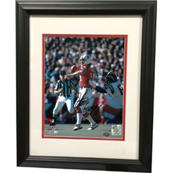 Steve Grogan Signed New England Patriots 8X10 Photo Custom Framed (Passing Vs Chargers)