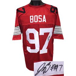 Joey Bosa Signed Ohio State Buckeyes Red Custom Jersey #97 XL- JSA Hologram (2015 National Champs)