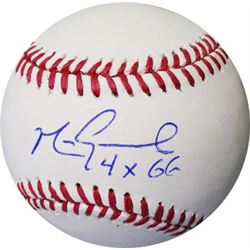Mark Grace Signed Official Major League Baseball Minor Bleed 4XGG (Gold Gloves) (Chicago Cubs)