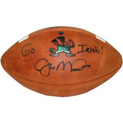 Joe Montana Signed Notre Dame Fighting Irish NCAA Game Model Football Go Irish!- Steiner Hologram