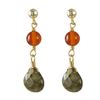 Image 1 : Assorted Stones On Gold Tone Sterling Silver Post Earrings