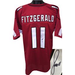 Larry Fitzgerald Signed Arizona Cardinals Red Prostyle Jersey #11 XL