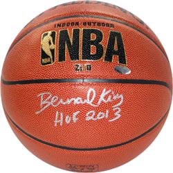 Bernard King Signed Indoor/Outdoor NBA Spalding Basketball HOF 2013- Steiner Hologram (New York Knic