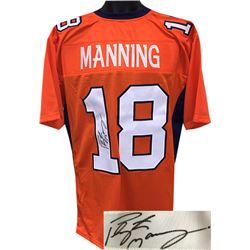 Peyton Manning Signed Denver Broncos Orange Prostyle Jersey XL