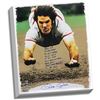 Image 1 : Pete Rose Signed 28x35 Canvas Head First Slide w/ 9 Insc.