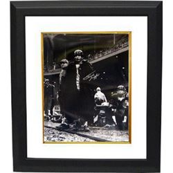 Frank Gifford Signed New York Giants 16X20 Vintage B&W Photo Custom Framed W/ Vince Lombardi