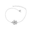 Image 1 : WG BLUE / WHITE DIAMOND FLOWER BRACELET (#4060D-BL)