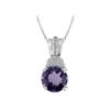 Image 1 : SS AMETHYST / DIAMOND PENDANT (#10161A)