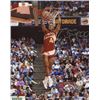 Image 1 : Spud Webb Signed Atlanta Hawks 8X10 Photo (1986 Slam Dunk Champ/Side) (Leaf)