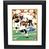 Image 1 : Terrell Davis Signed Denver Broncos 8X10 Photo Custom Framed (White Jersey Run)
