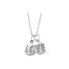 Image 1 : SS DIAMOND *LO-VE* 2-DANGLES PENDANT (#7509D)