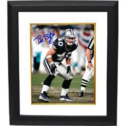 Bill Bates Signed Dallas Cowboys 8X10 Photo Custom Framed #40 (Navy Jersey)