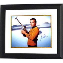 William Shatner Signed Star Trek 16X20 Photo Custom Framed W/ Gun- Steiner Hologram (Captain Kirk) (