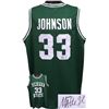 Image 1 : Magic Johnson Signed Michigan State Spartans Green Custom Jersey XL- JSA Hologram