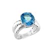 Image 1 : SILVER SWISS BLUE TOPAZ RING - Size 7 (#8824SW)