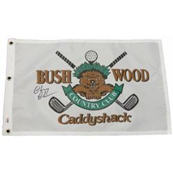 Caddyshack Signed Beaver Logo Bushwood Country Club Golf Pin Flag W/ Chevy Chase- PSA Hologram (Ente