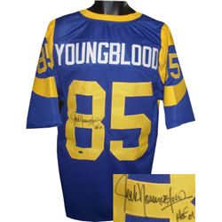 Jack Youngblood Signed Los Angeles Rams Blue TB Prostyle Jersey HOF 01