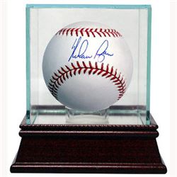 Nolan Ryan Signed MLB Baseball- MLB Hologram W/ Glass Case